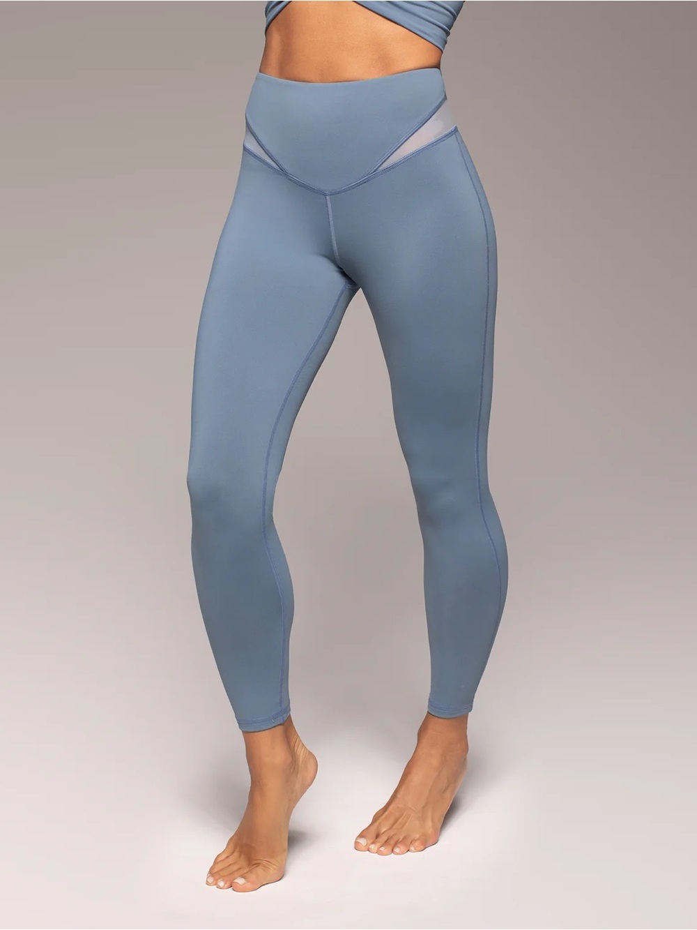 MICHI Slate Blue High-Waist Performance Leggings